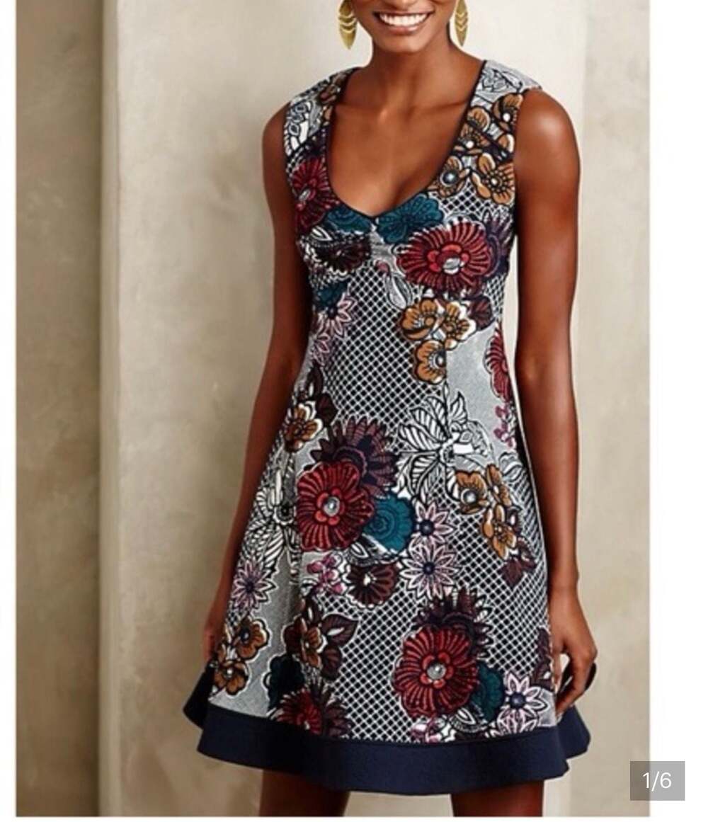 Maeve Anthropologie Fairchild Fit & Flare Dress
